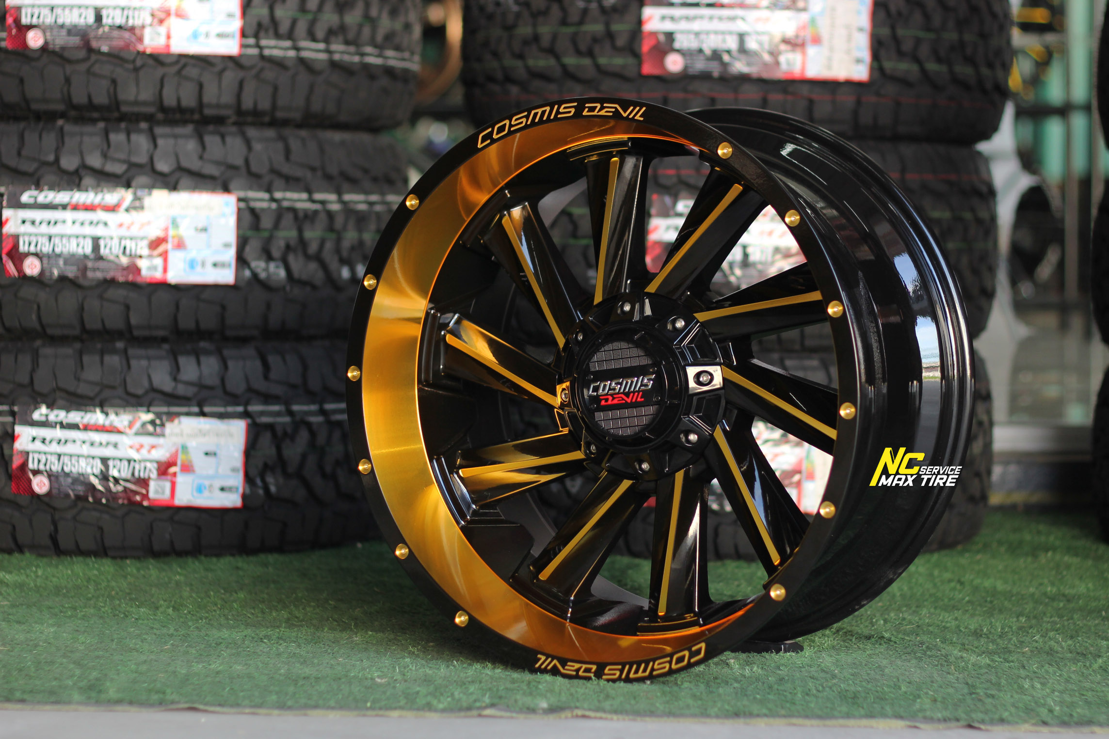 ล้อแม็กขอบ20 / ล้อแม็กออฟโรด / OffRoad / Cosmis / DEVIL / TWIN / 20x10.0 6H139.7 ET-20 / Mirror Gold / Custom Color / ล้อแม็กสวยๆ
