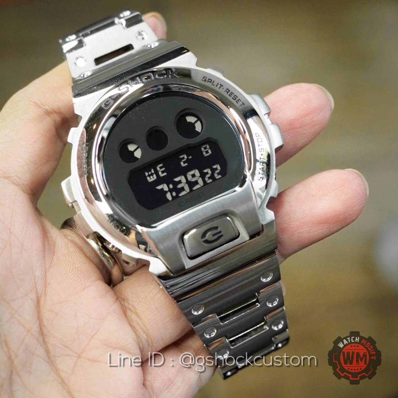 นาฬิกา G-Shock Custom DW-6900 Full Metal Stainless Steel