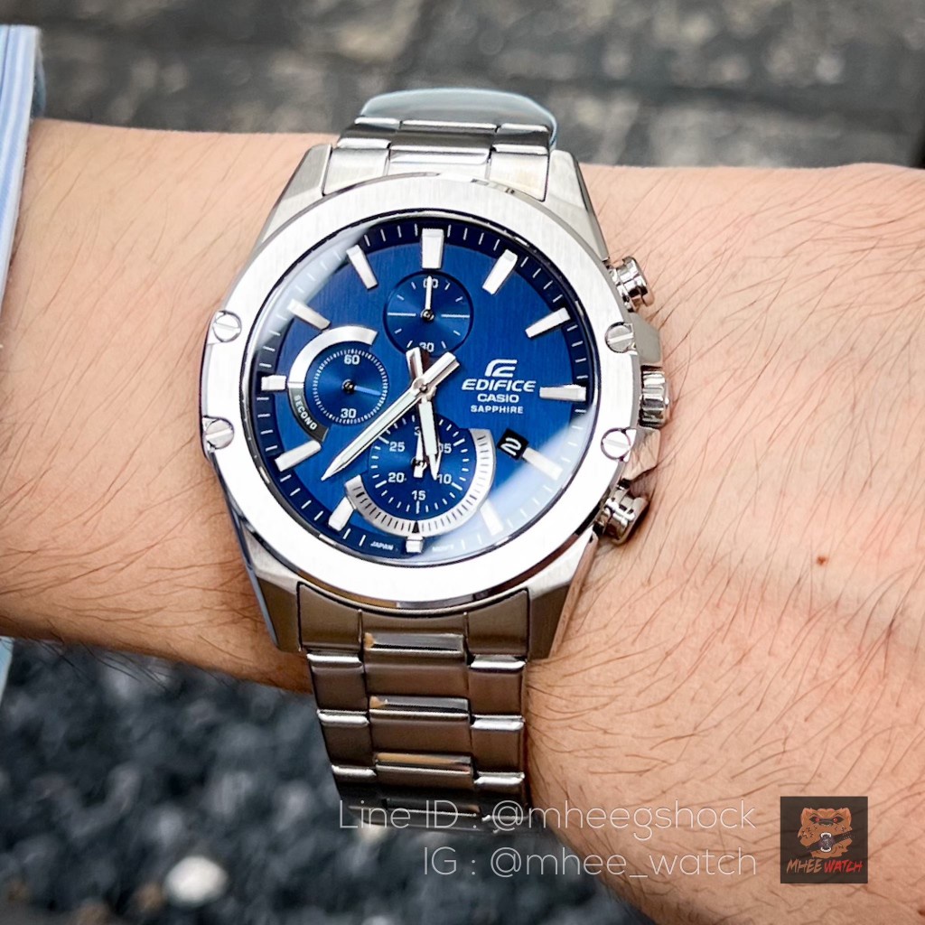 Casio Edifice Chronograph กระจกSapphire หน้าปัดบางเฉียบสวยมาก