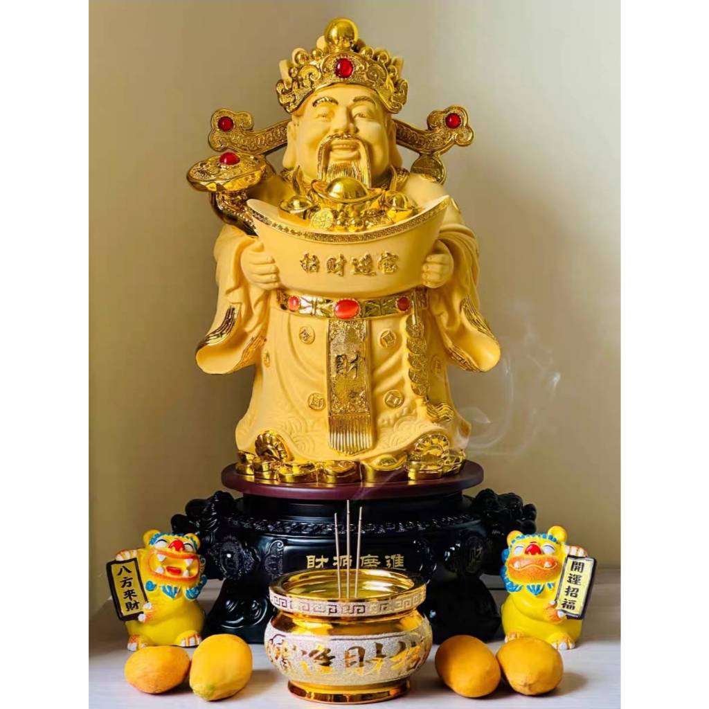 CT227B169 HAOYUN เทพเจ้าแห่งความมั่งคั่ง มงคล ของขวัญเลื่อนตำแหน่ง ของขวัญขึ้นบ้านใหม่ ขนเงินขนทอง รับทรัพย์