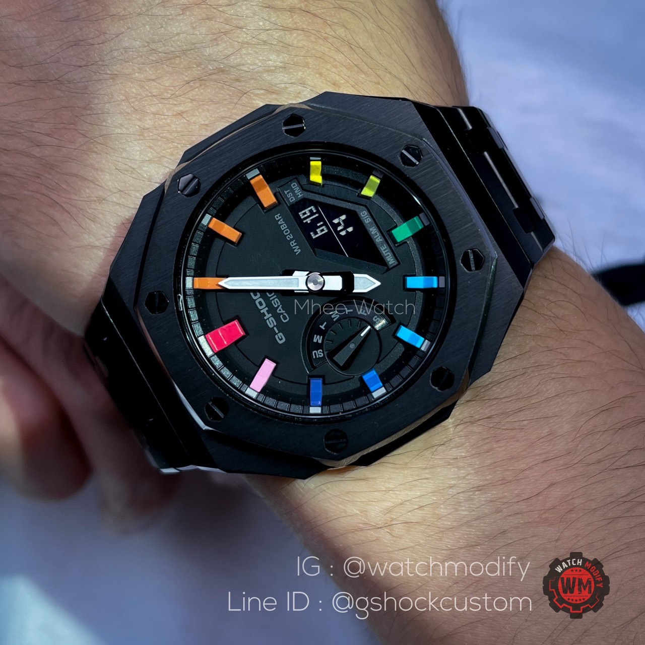 G-SHOCK GA-2100 Custom AP Rainbow Black Edition