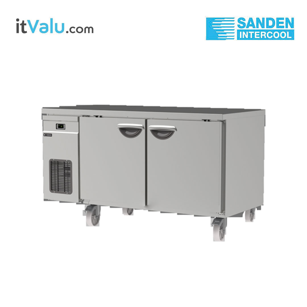 ตู้แช่สแตนเลสเคาน์เตอร์ Sanden ฝาทึบ 2 ประตู แช่แข็ง รุ่น SCF3-1200i ความจุ 280 ลิตร กว้าง 120 ซม. ลึก 75 ซม. สูง 85 ซม. รับประกันความเย็น 1 ปี รับประกันคอมเพรสเซอร์ 1 ปี