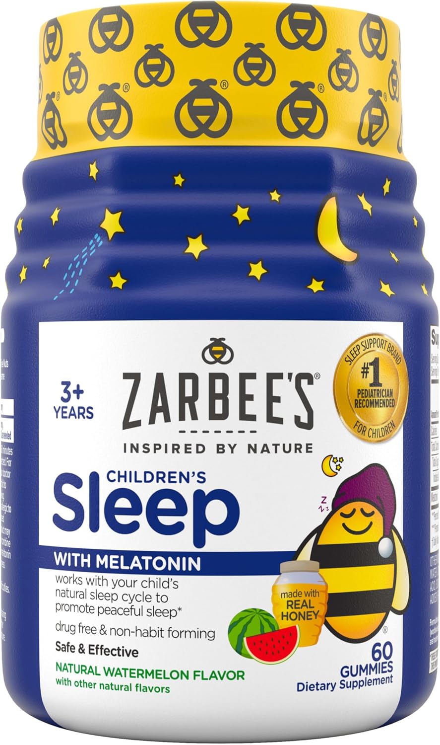 Zarbee's Kids 1mg Melatonin Gummy เมลาโทนินเพื่อการนอนหลับสำหรับเด็ก รสแตงโม