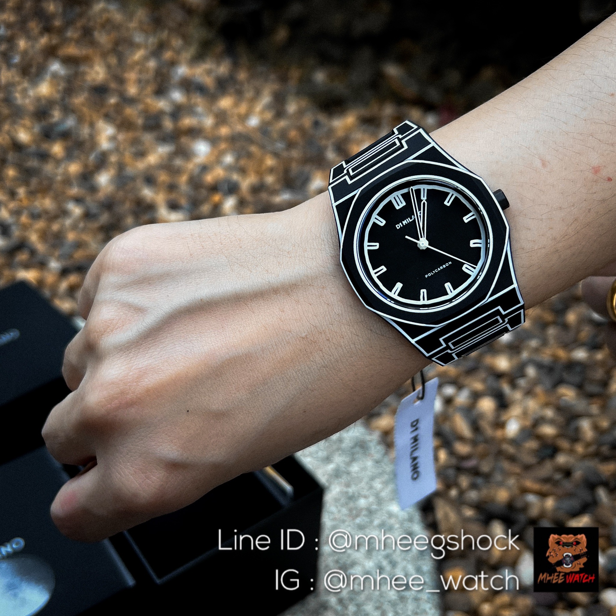 D1 Milano Limited Edition PolyCarbon Sketch Black Color 3D Cartoon Effect