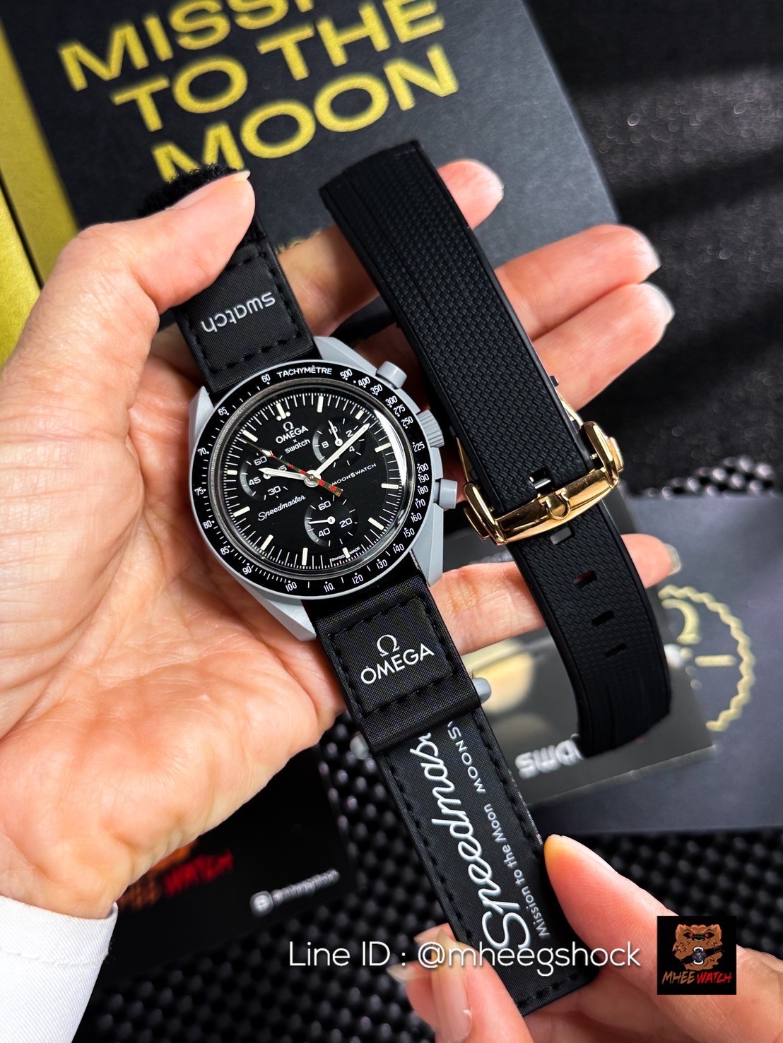 Swatch X Omega Limited Mission to the Moonshine Gold Strawberry Gold 18K (เข็มสตอเบอรี่)