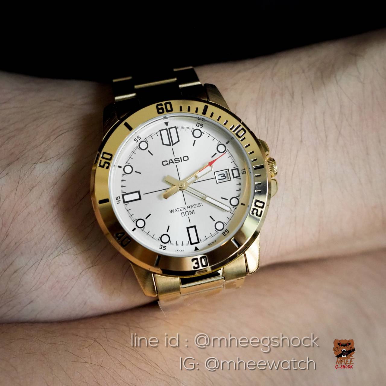 Casio Gold Sport หน้าปัดขาว Luxury Look ของแท้ ประกันศูนย์เซ็นทรัล 1 ปี