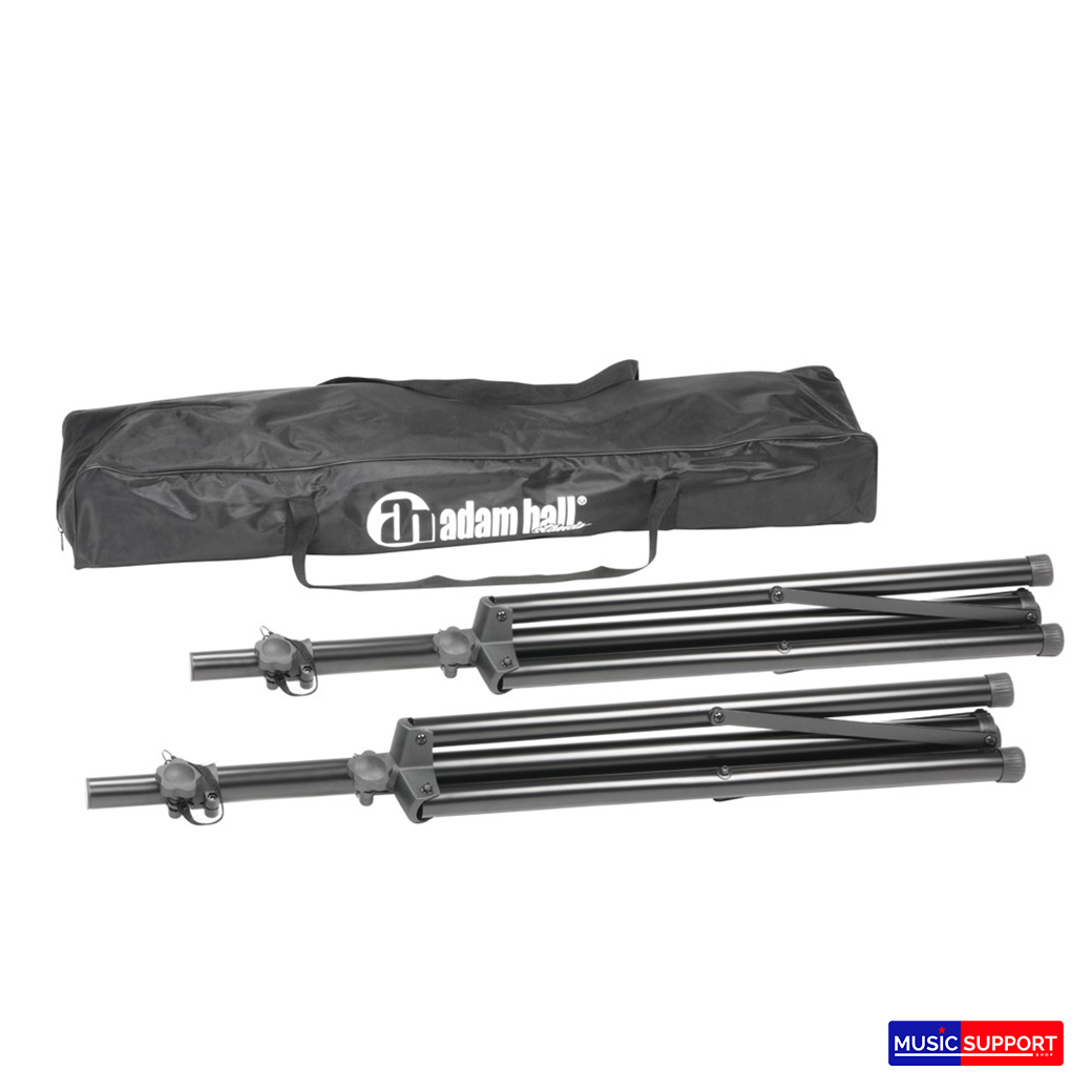 Adam Hall Stands SPS 023SET2 Set of 2 Speaker Stands with Bag and Standard Speaker Cables