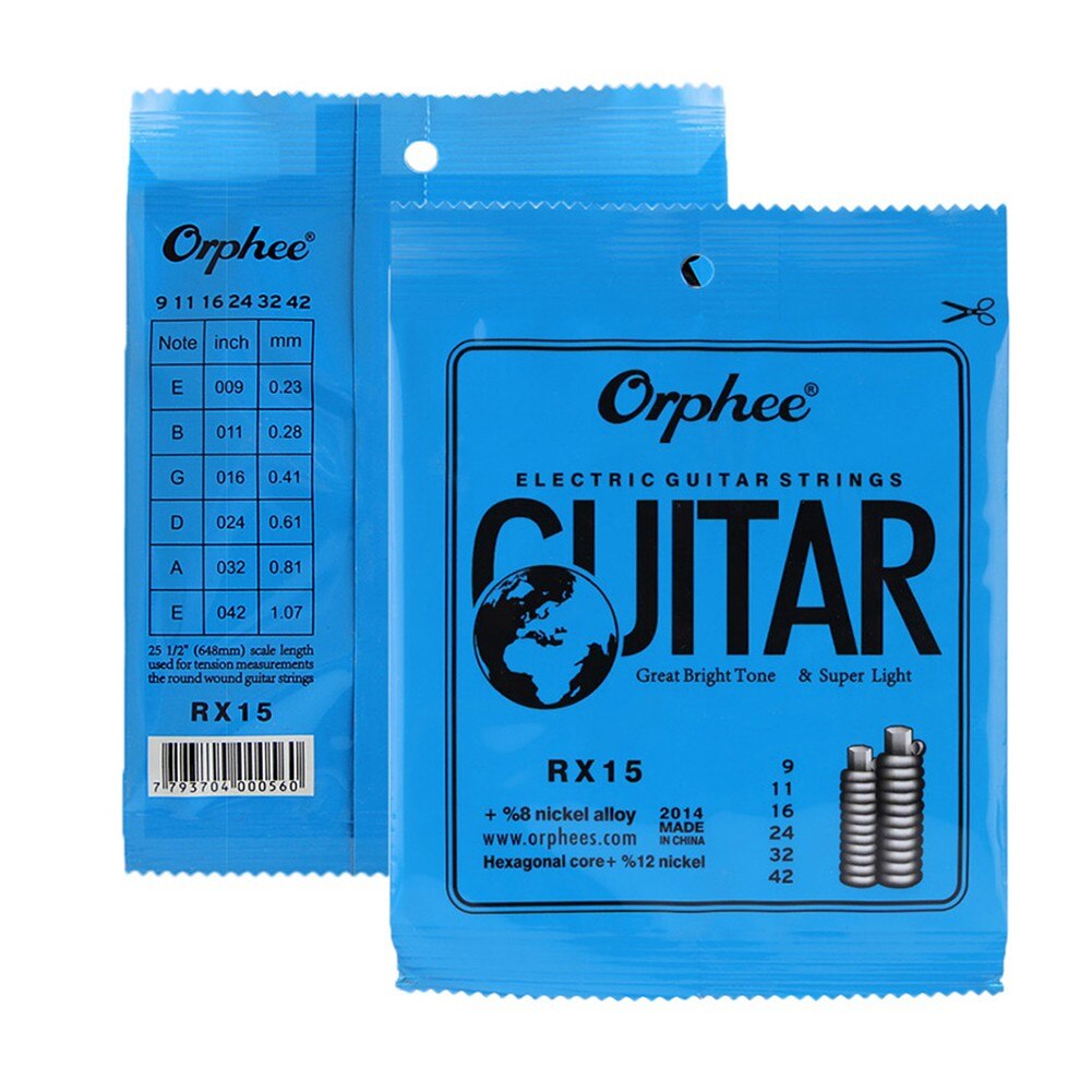 สายกีตาร์ไฟฟ้า Orphee RX-15 เบอร์ 09-42