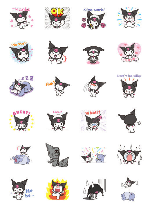 ขายสติกเกอร์ไลน์ คุโรมิ ดุ๊กดิ๊ก♪