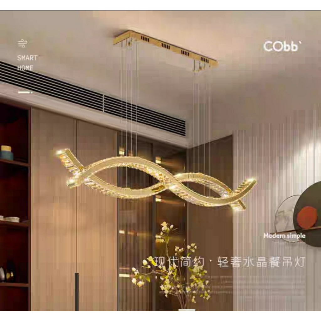 CT181A139 SOTMIA โคมไฟระย้าโต๊ะอาหาร โคมไฟระย้า โคมไฟคริสตัล โคมไฟห้องรับประทานอาหาร โคมไฟบาร์