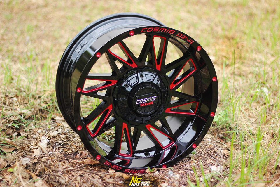ล้อแม็กออฟโรดขอบ18 / Cosmis Devil Spin-82 / สีดำcncแดง / 18x9.0 6H139.7 ET0
