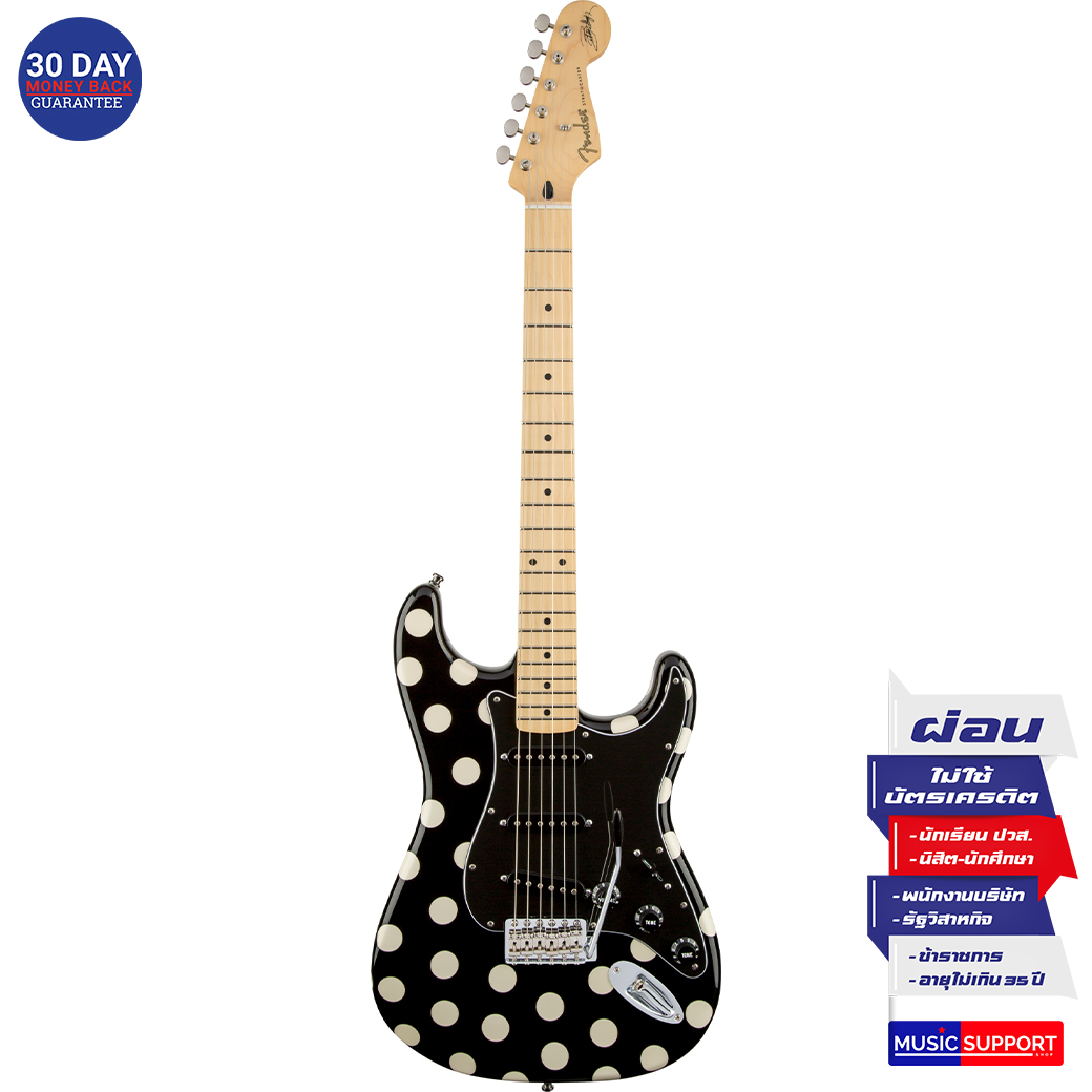 กีตาร์ไฟฟ้า Fender Buddy Guy Standard Stratocaster Polka Dot Black