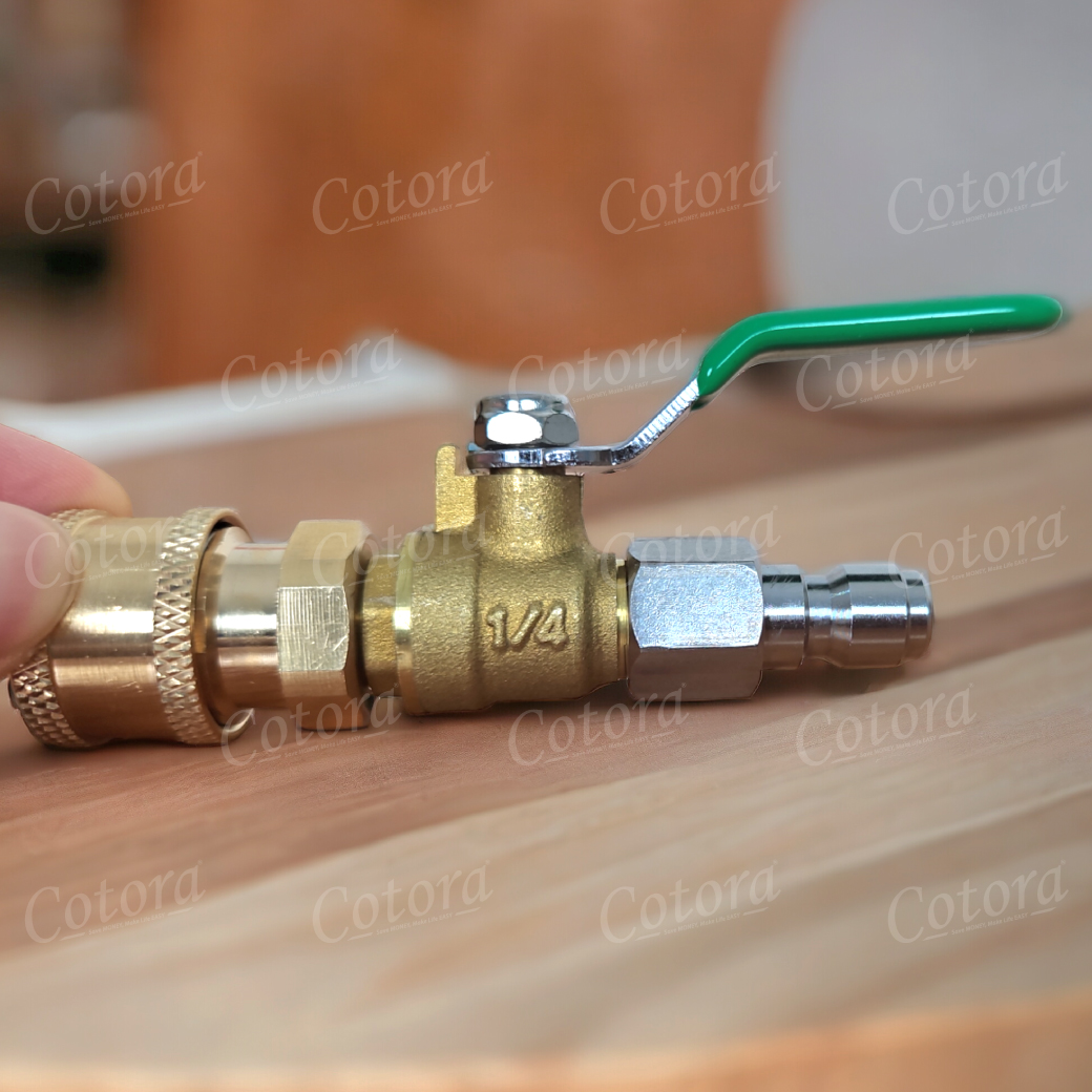 หัวฉีดน้ำล้างแอร์ สวมเร็ว สายไฮดรอลิค ต่อปั๊มฉีดน้ำ (ฟรี เทปพันเกลียว)