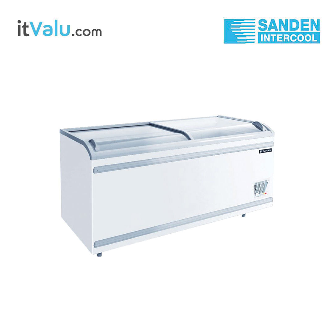 ตู้แช่แข็ง SANDEN ฝากระจกโค้ง รุ่น SNC-0953 ความจุ 960 ลิตร (33.9 คิว) กว้าง 250 ซม. ลึก 85 ซม. สูง 89 ซม. รับประกันความเย็น 1 ปี รับประกันคอมเพรสเซอร์ 5 ปี