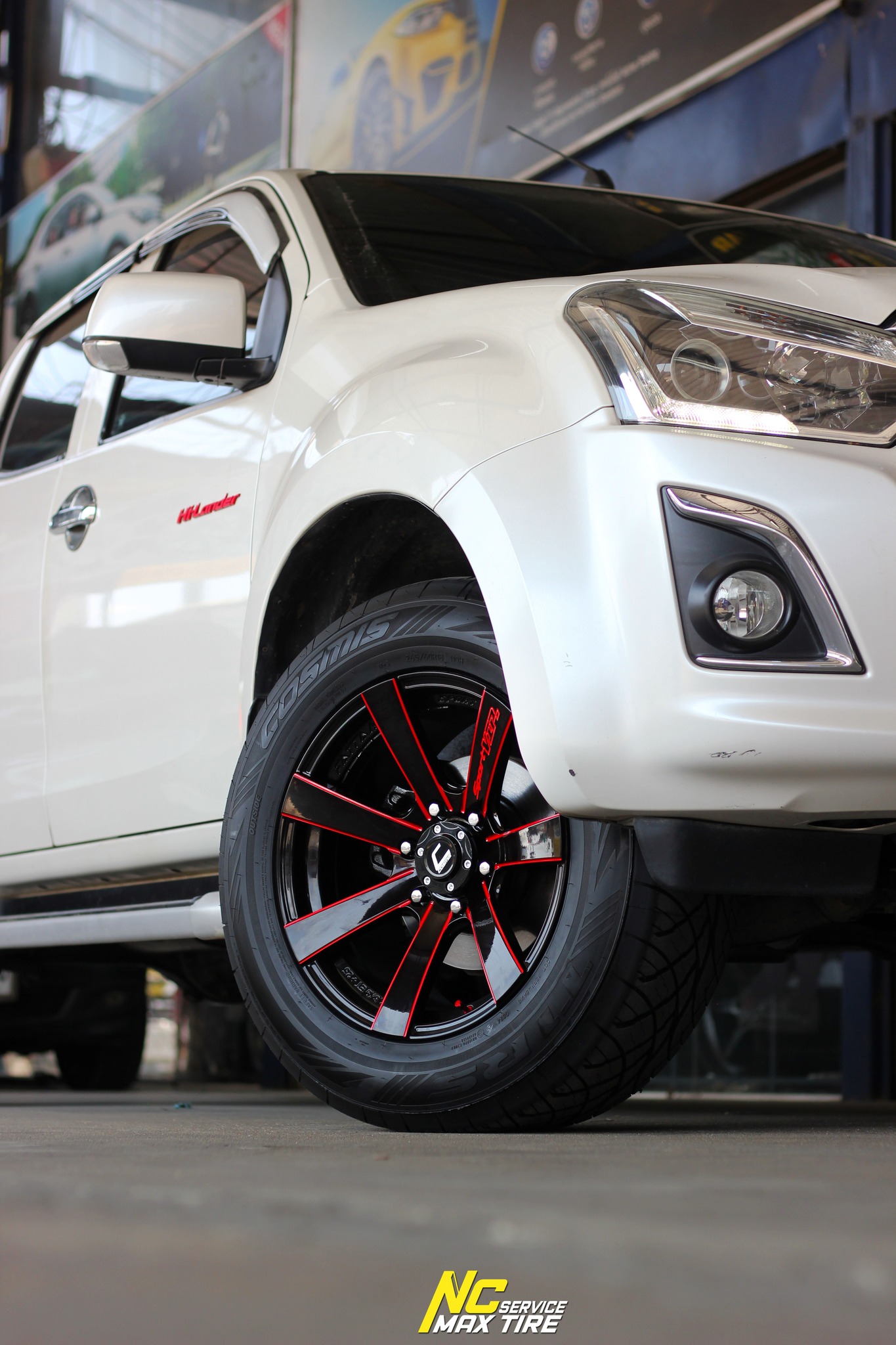 ISUZU D-MAX / ล้อแม็กขอบ18 / ล้อแม็กสำหรับรถกระบะ / Cosmis / FATTAH SPORT-VIP / 18x9.0 6H139.7 ET25 / T1RS / 265/60R18 / SUV / PPV / NC
