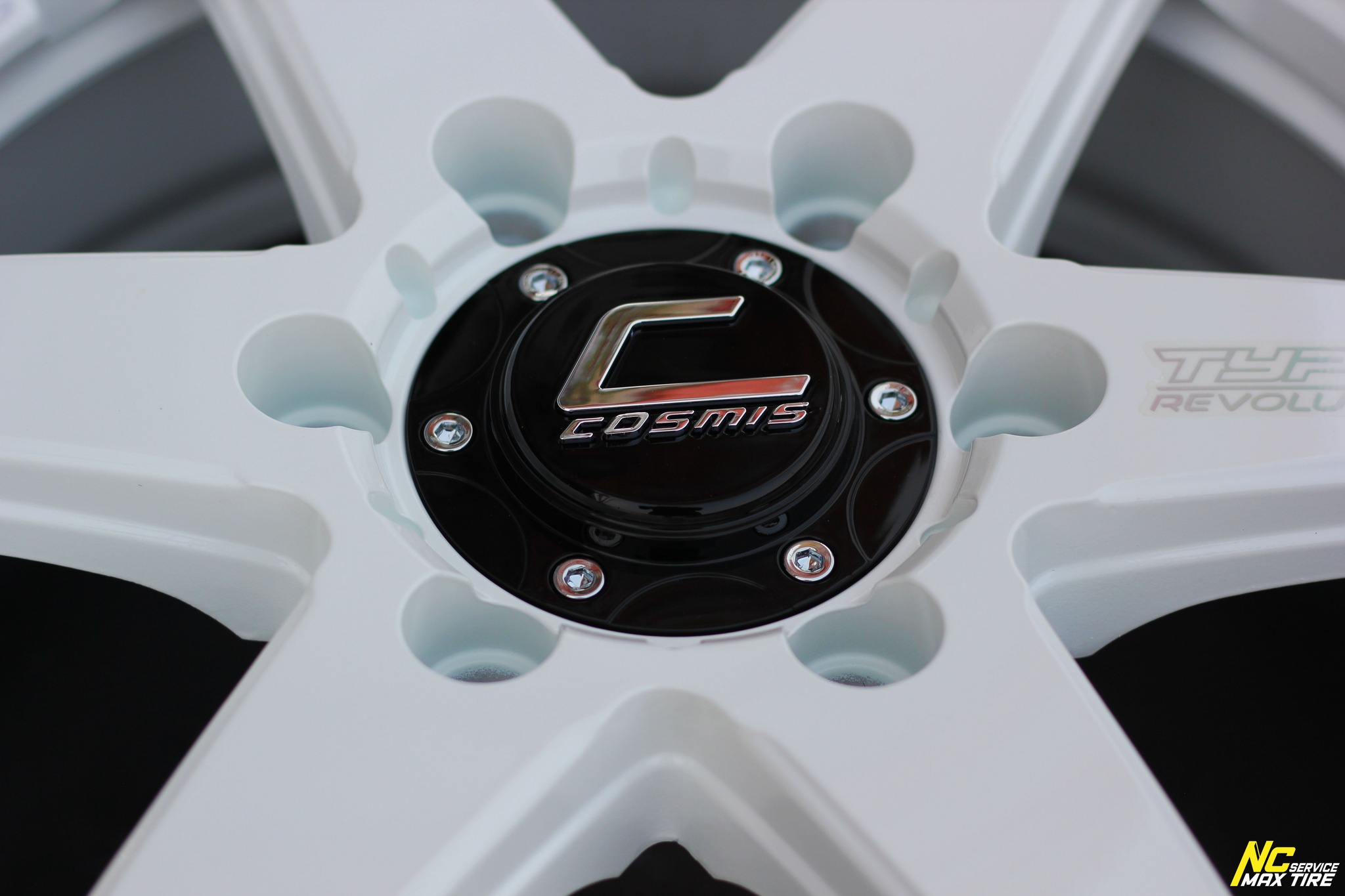 ล้อแม็กขอบ18 / Cosmis / Type-R Revolution / ล้อแม็กสีพิเศษ / 18x8.5 6H139.7 ET22 / CUSTOM COLOR / ล้อแม็กขาวทั้งวง+ขอบเงา+เพลท / ล้อแม็กสำหรับรถกระบะ