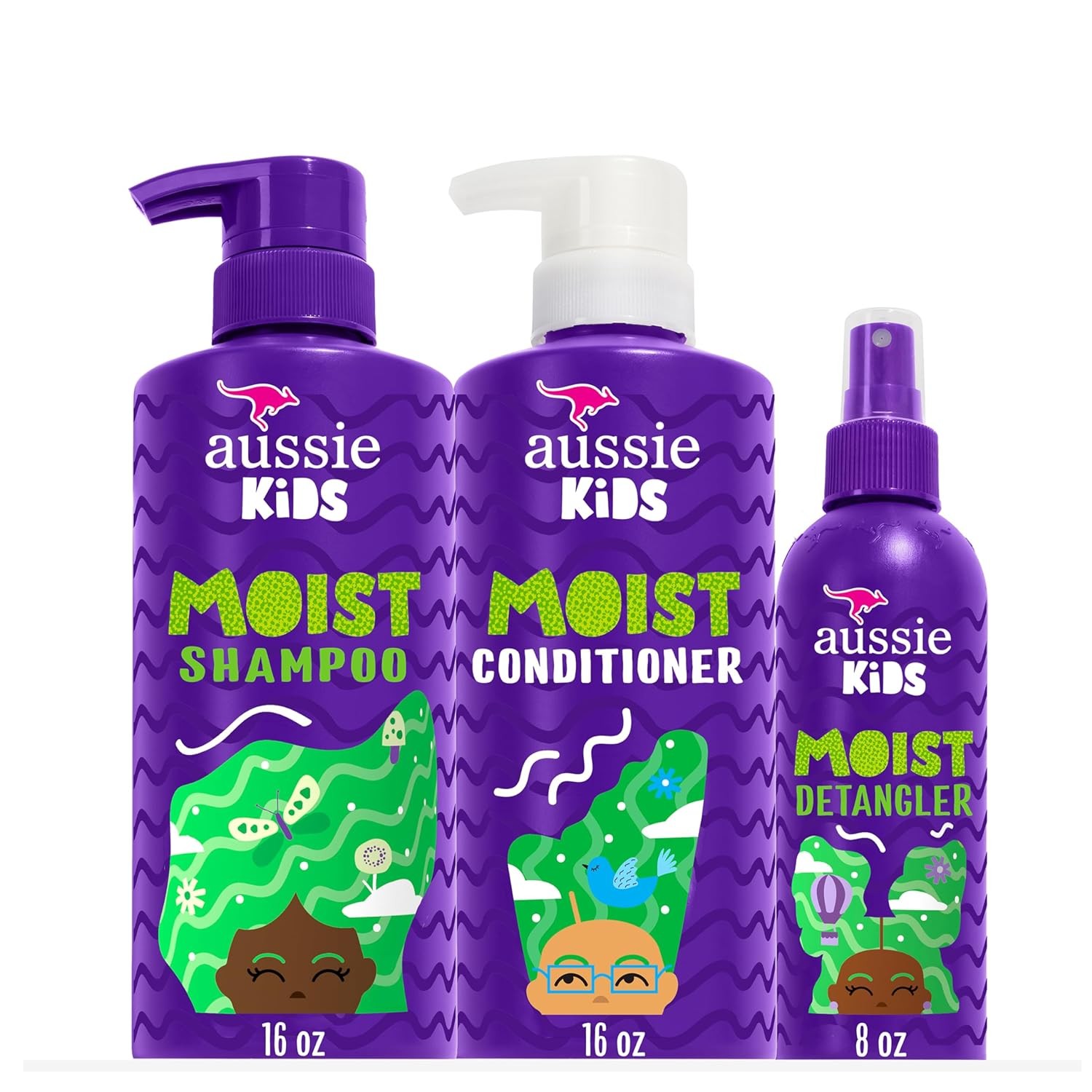 ผลิตภัณฑ์ดูแลเส้นผมป้องกันผมพันกันสำหรับเด็ก Aussie Kids Moist Detangler