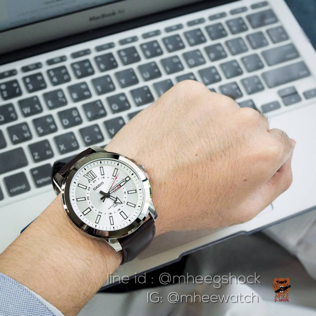 นาฬิกา Casio รุ่นดีเซล สายหนัง หน้าปัดใหญ่เต็มข้อ ของแท้ รับประกันศูนย์เซ็นทรัล