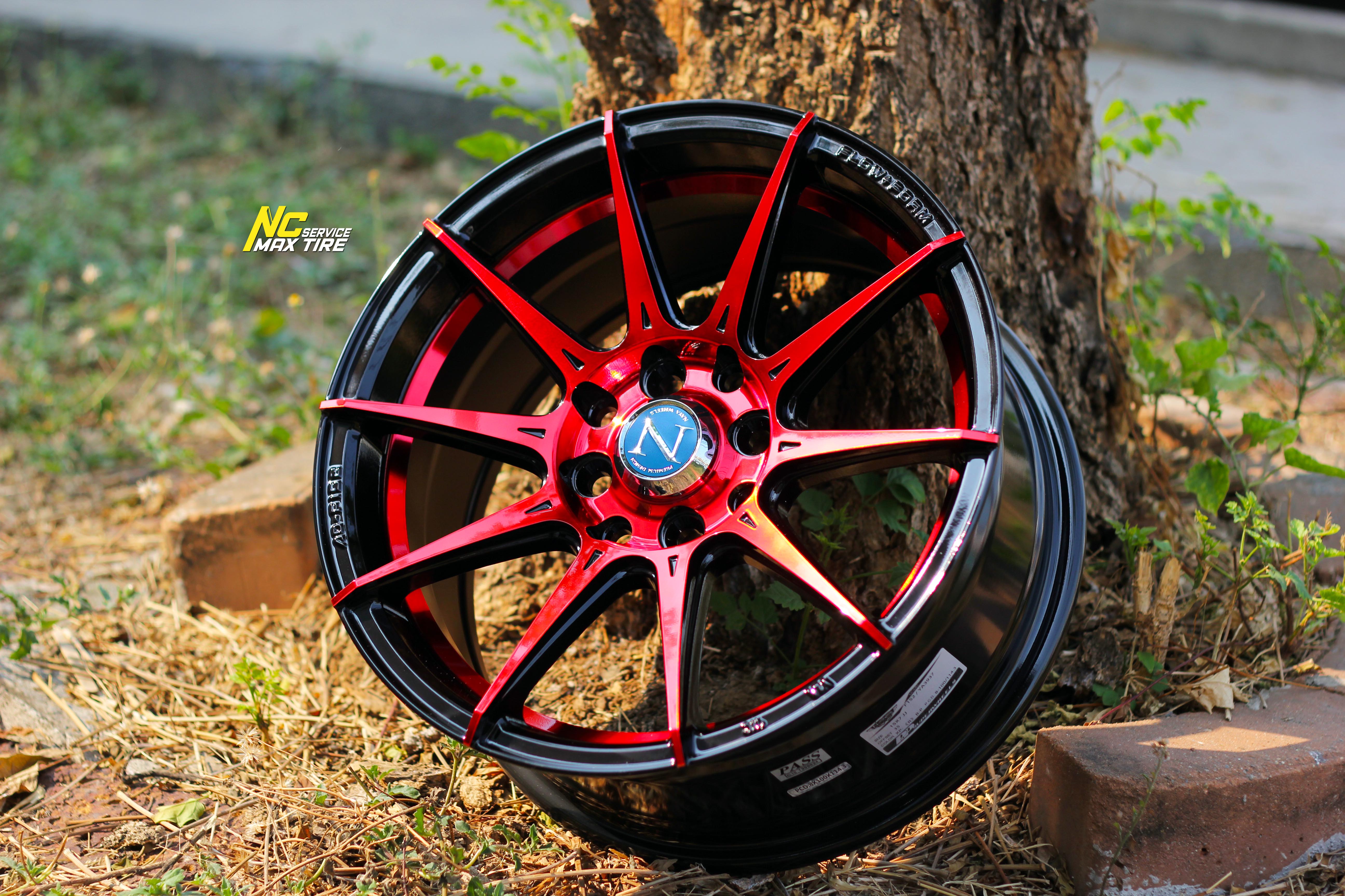 ล้อแม็กขอบ15 / Cosmis / NAYA / F-152 / ล้อแม็กสวยๆ / ล้อแม็กสีพิเศษ / ล้อแม็กรถเก๋ง / 15x7.0 4H100 ET35 / ล้อแม็กสำหน้าไดร์แดง+ใต้ท้องแดง / Custom Color