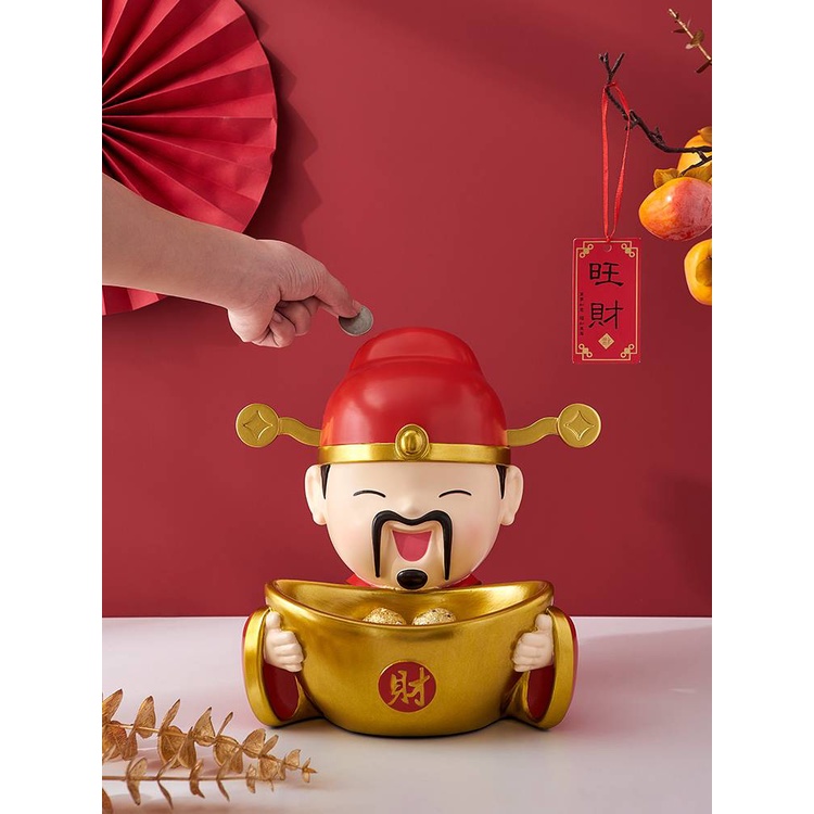 CT145B100 FAMITOSS เทพแห่งความมั่งคั่ง โมเดลแต่งบ้าน เทพจีน ที่ใส่กุญแจ โคมไฟ