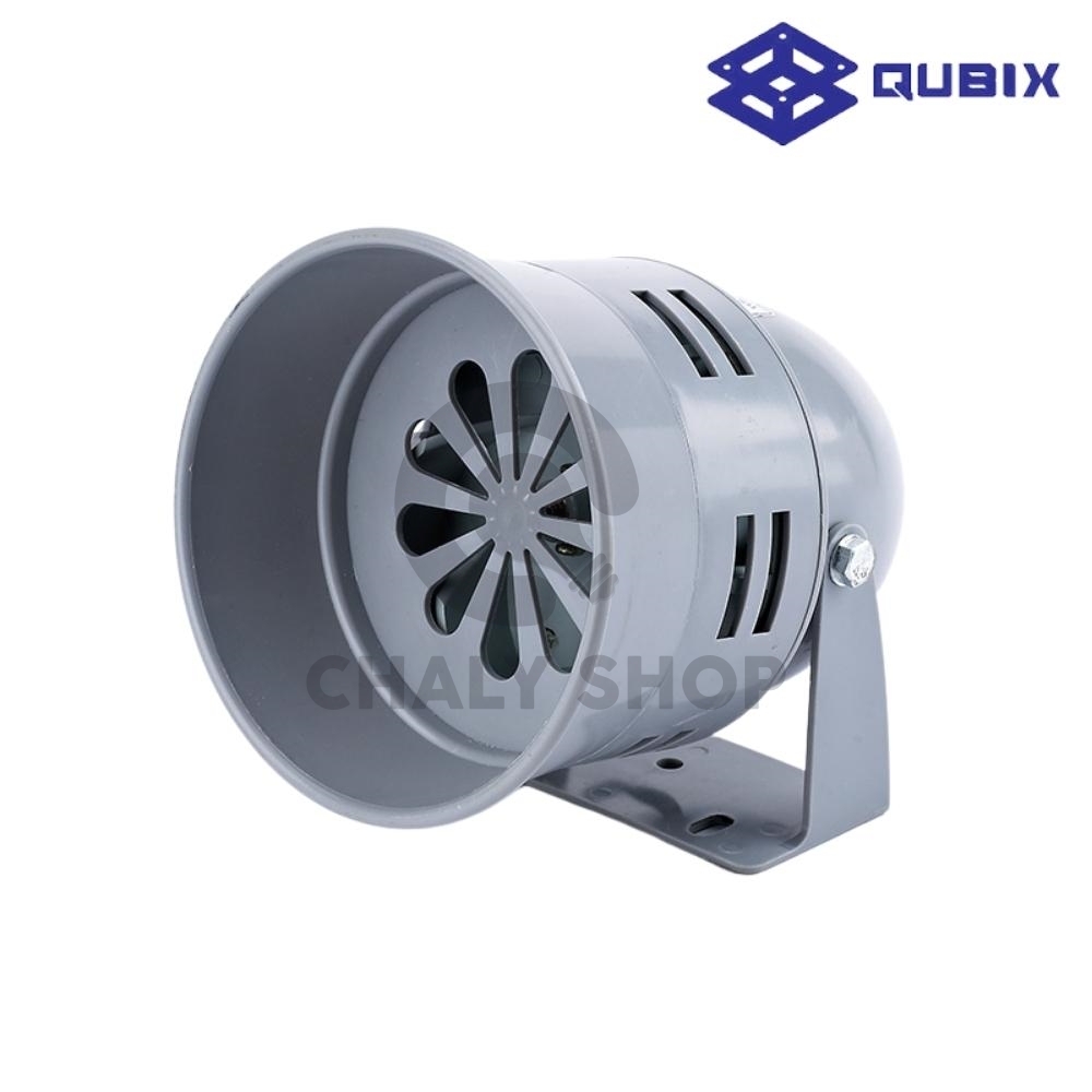 QUBIX MS-290 มอเตอร์ไซเรน (Motor Siren) IP44 105dB วัสดุเหล็ก สีเทา