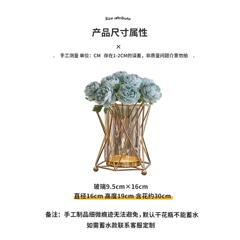 CT031E003 DECHOME ดอกไม้ประดิษฐ์พร้อมแจกัน แจกัน เชิงเทียน ดอกไม้ปลอมเหมือนจริง แจกันดอกไม้ปลอม flower vase
