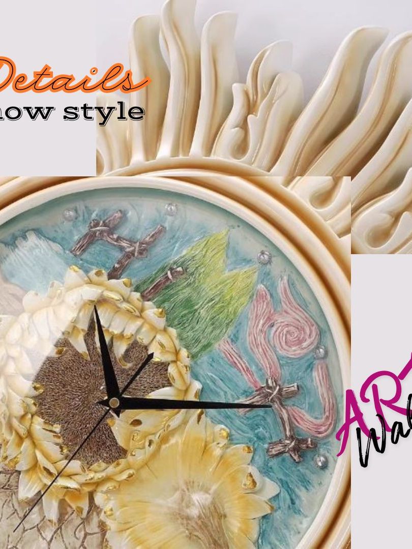 CT222C062 INTERY นาฬิกาภาพวาด Wall Clock Art นาฬิกาติดผนัง ไฟติดผนัง