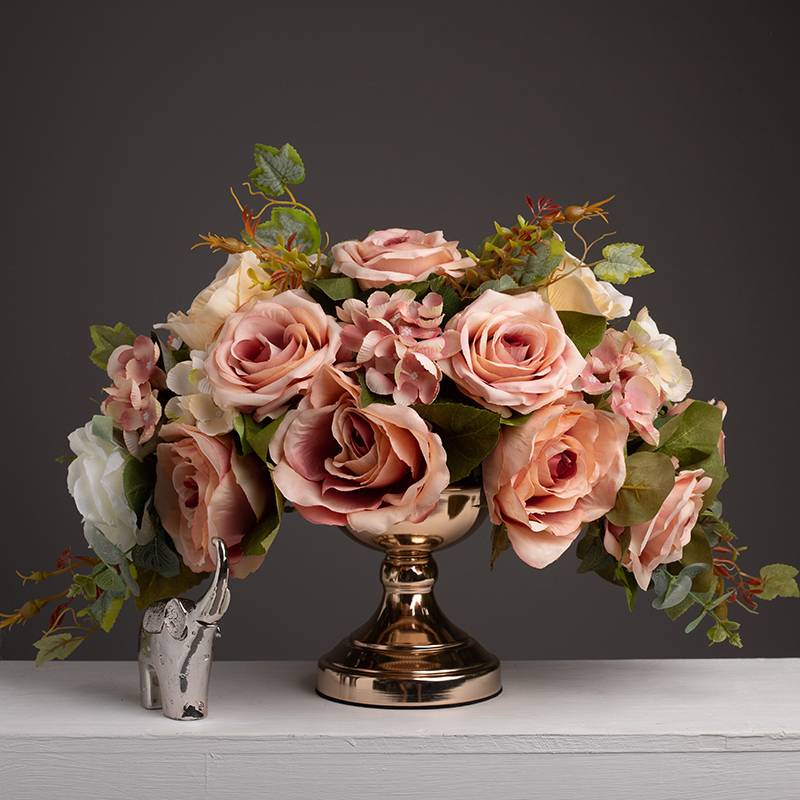 CT071E017 DECHOME แจกันดอกไม้ปลอม แจกันตกแต่งบ้าน แจกัน ดอกไม้ปลอมเหมือนจริง ดอกไม้ประดิษฐ์พร้อมแจกัน แจกันแต่งบ้าน