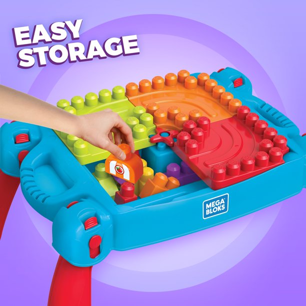 Mega Bloks First Builders Build 'n Learn Table with Big Building Blocks (30 PCS) บล๊อคต่อสำหรับเด็กเล็ก