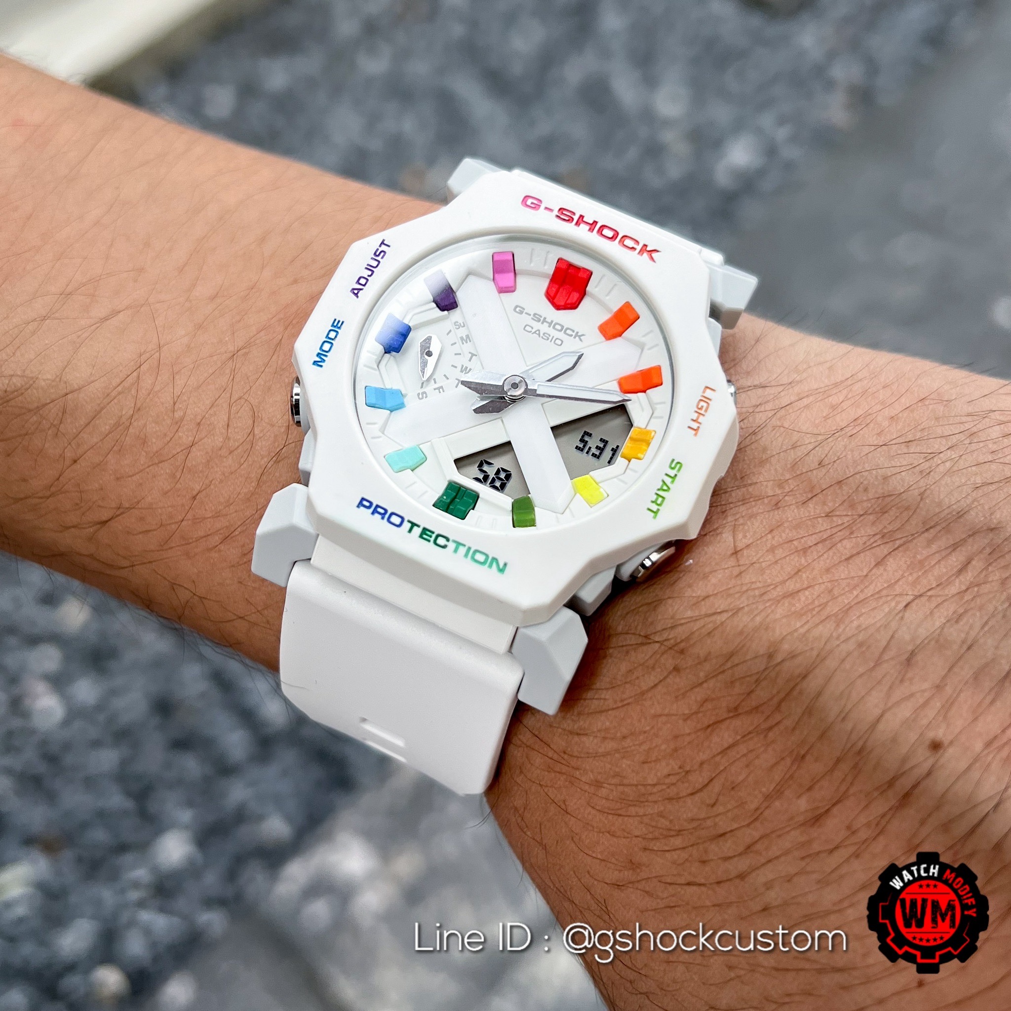 G-Shock White Rainbow GA-2300 Special Edition