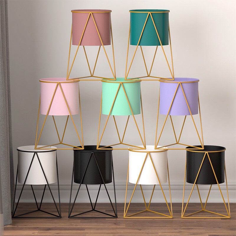 TS061J012 TROPACL กระถางขาตั้งสามเหลี่ยมทรงสูง กระถางทรงสูง กระถางต้นไม้ กระถางพร้อมขาเหล็ก PLANT POT กระถางพร้อมขาตั้ง