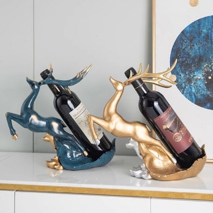 CT188D110 HOMMY ที่วางขวดไวน์ กวาง ของตกแต่งบ้าน ของขวัญขึ้นบ้านใหม่