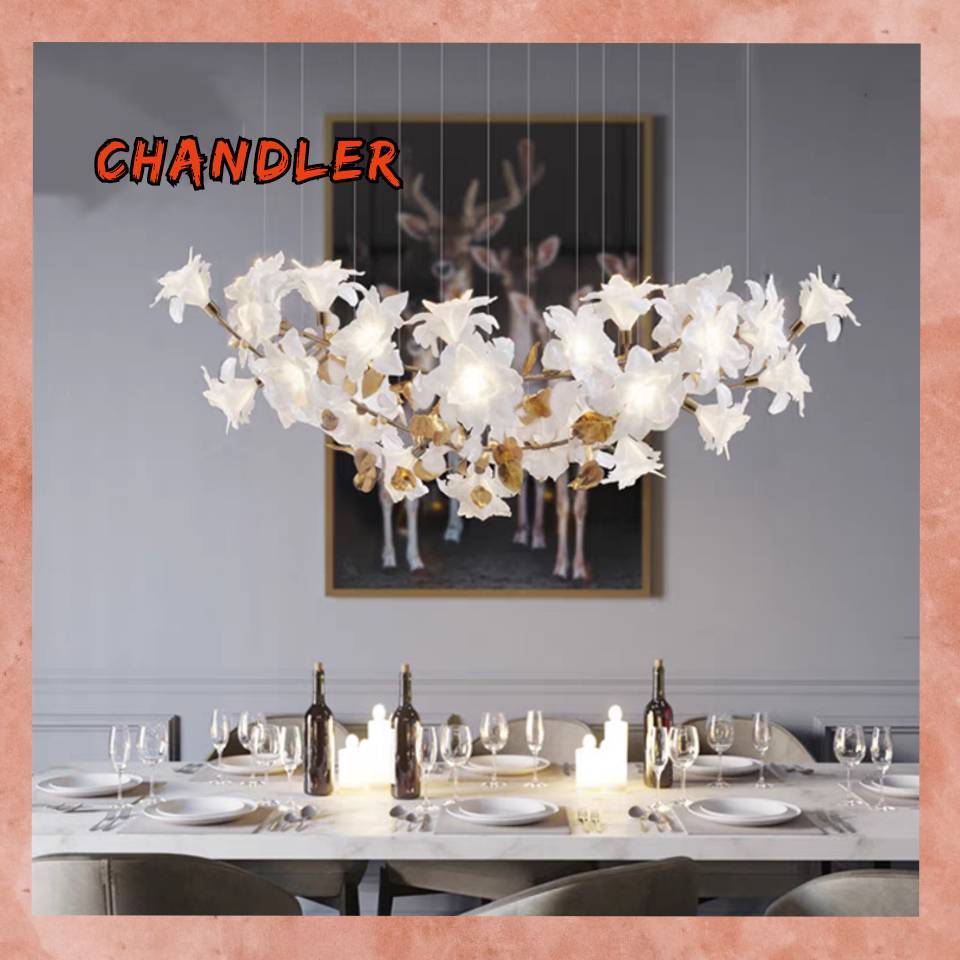 CT200A182 SOTMIA โคมไฟดอกไม้ โคมไฟระย้าโถงบรรได Chandelier แชนเดอเรียยาว แชนเดอเรียโต๊ะทานข้าว