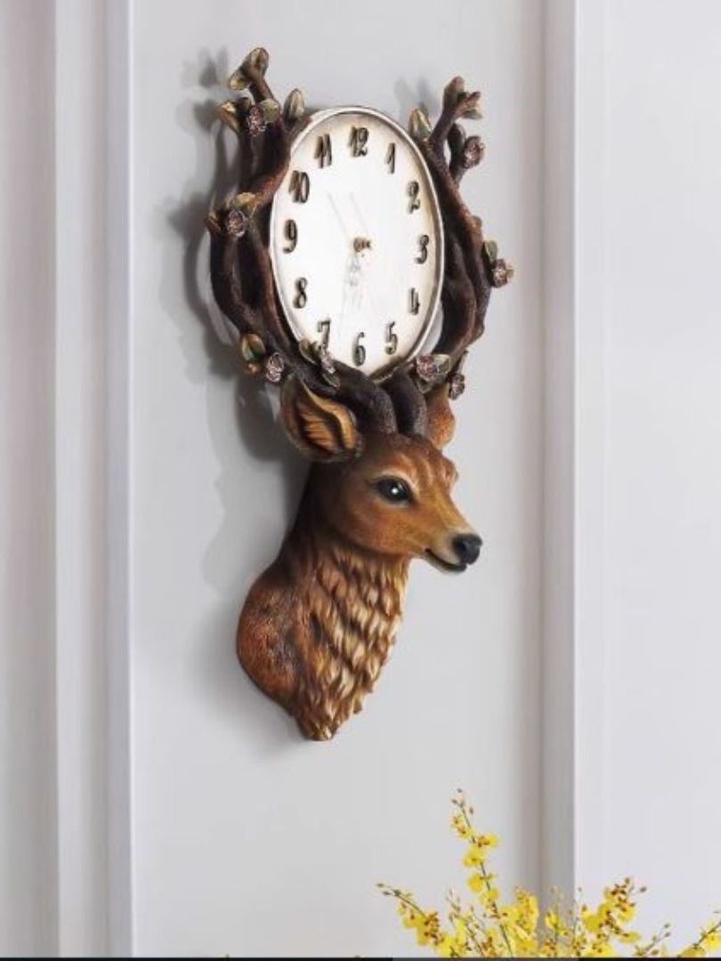 CT222C061 INTERY นาฬิกากวาง Wall Clock Art นาฬิกาติดผนัง ไฟติดผนัง