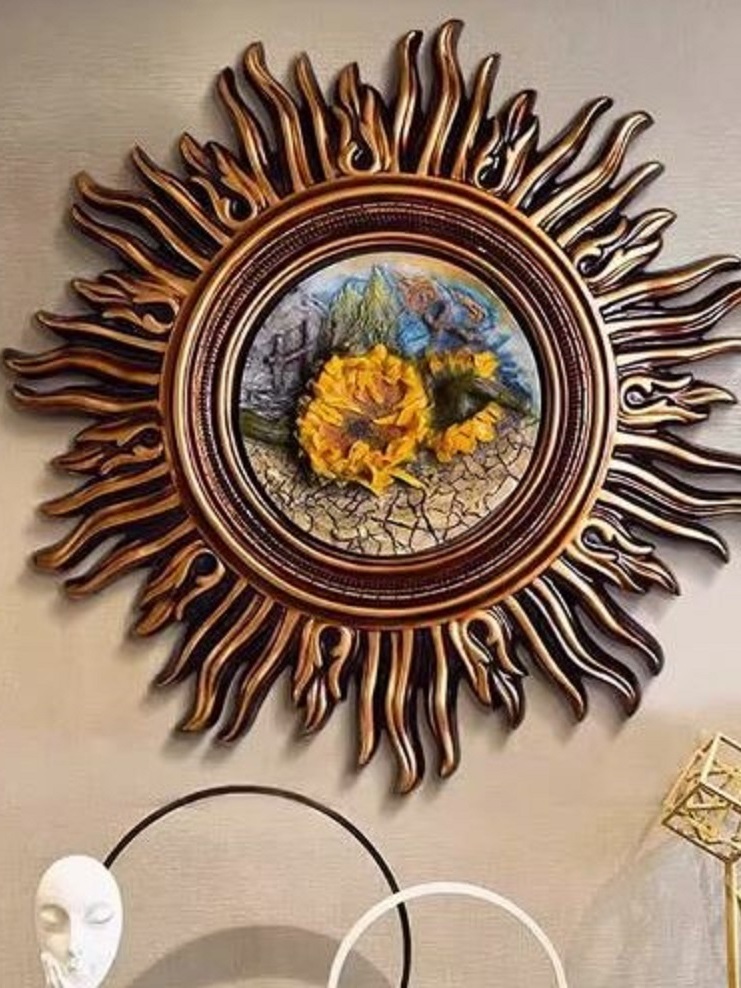 CT222G024 SOSHOKU ดอกทานตะวันตกแต่งผนัง นางฟ้า หัวกวางตกแต่งผนัง หัวกวาง ตกแต่งผนัง Nordic