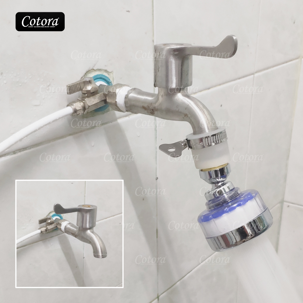 หัวต่อก๊อกน้ำ กรองน้ำสะอาด กรองได้ละเอียด 5 ไมครอน