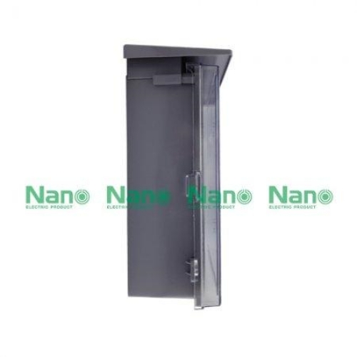 NANO Electric® NANO-103CG ตู้กันน้ำพลาสติก มีหลังคา ฝาใส ขนาด 12.5x16x6.50 นิ้ว (324 x 414 x 170 mm) สีเทา