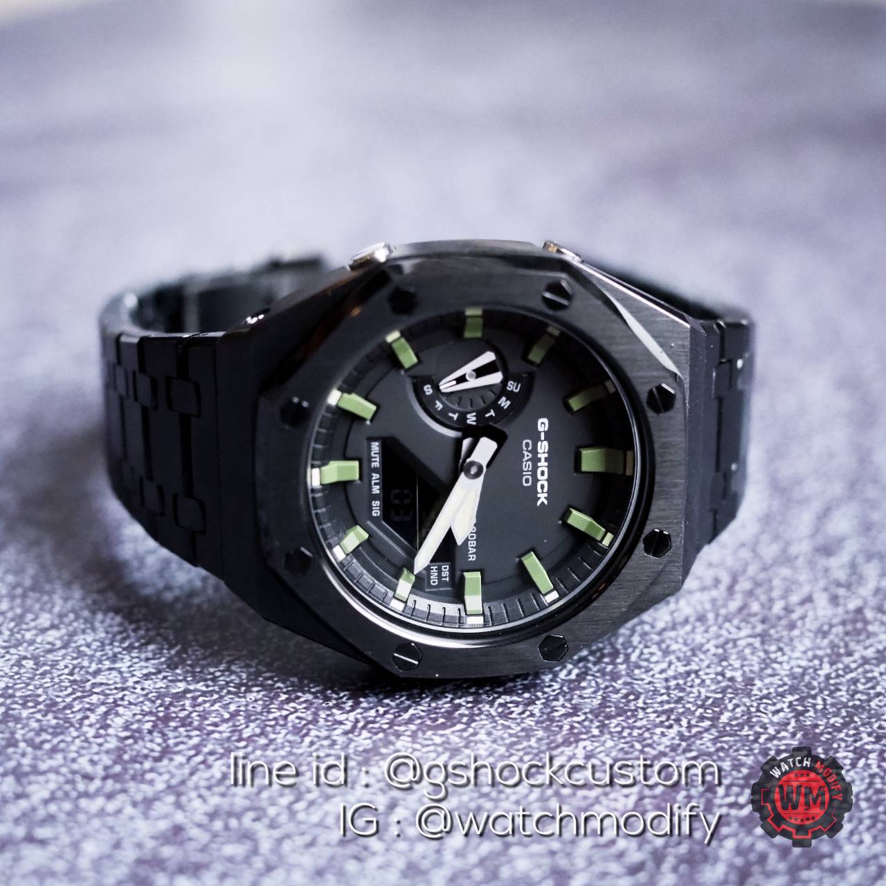 G-Shock Casioak Custom AP Black GreenHand Upgrade