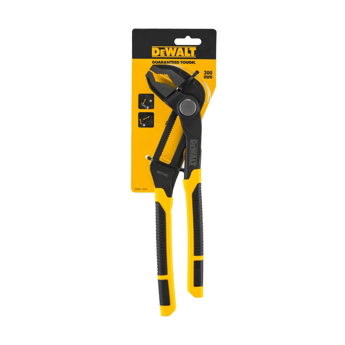 DEWALT คีมคอม้า 12 นิ้ว (300 มม.) รุ่น DWHT0-74432 ใช้งานได้หลากหลาย ปุ่มกดเพื่อความรวดเร็วในการปรับใช้งาน (ดีวอลท์)