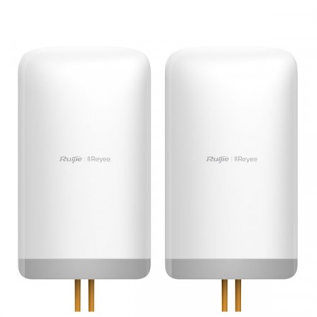 Reyee RG-EST350 V2 Point-to-Point WiFi Link 3-5Km. 802.11ac, Freq 5GHz Hi-Speed 867Mbps, Power 26dBm, Ant 15dBi 2x2 MIMO With 2GE ports, IP54 Weatherproof,Support eWeb and Ruijie Cloud management, 24V PoE adapter included, (1 set มี 2 ตัว )