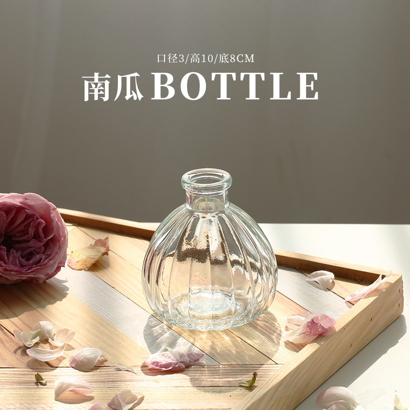 ขวดปากแคบ ขวดแก้ว แจกันใส แจกันทรงขวด แจกันขวดแก้ว ST504E821