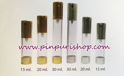 ขายส่ง ปลีก บรรจุภัณฑ์ ขวดสูญญากาศปากนกไฮโซ บรรจุเซรั่ม โลชั่น ชนิดเหลว ขนาด 15 ml,20 ml, 30 ml