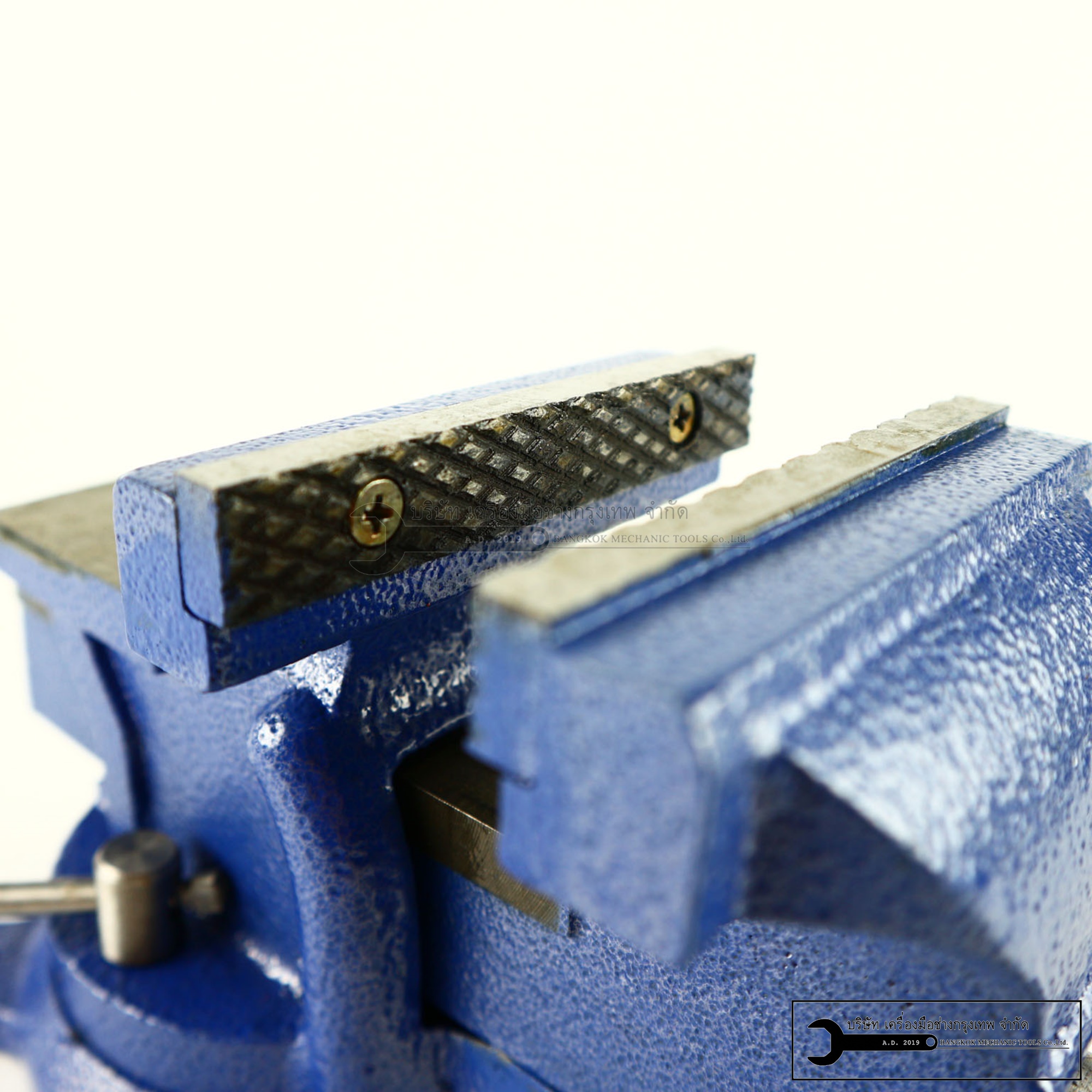 ปากกาจับชิ้นงาน 4 นิ้ว รุ่นเหล็กเหนียว+ฐานหมุนได้