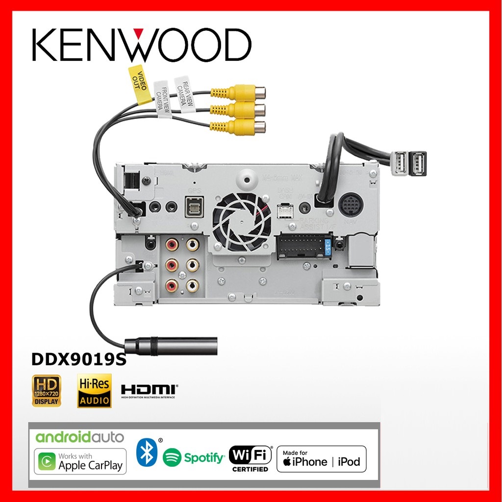 KENWOOD DDX9019S ตัวรับสัญญาณ AV หน้าจอขนาด 6.8 นิ้ว แสดงผลแบบความละเอียดสูง