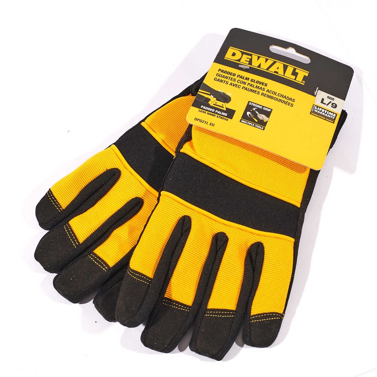 DEWALT ถุงมือเซพตี้ Heavy Duty ไซส์ L รุ่น DPG21L เสริมด้วย ToughGrip ช่วยเพิ่มความทนทาน (ดีวอลท์)