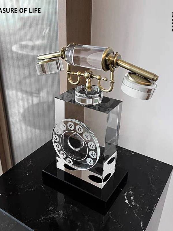 CT230B174 FAMITOSS โมเดลโทรศัพย์ โมเดลโทรศัพย์คริสตัล ของขวัญ ของตั้งโชว์