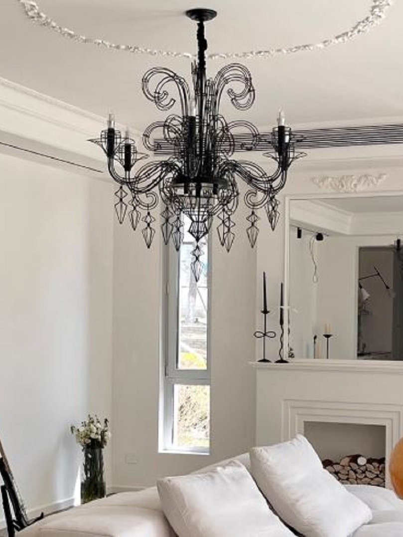 CT238A309 SOTMIA โคมไฟระย้า โคมไฟโมเดิร์นสีดำ Chandelier Lighting โถงบรรได โต๊ะทานอาหาร