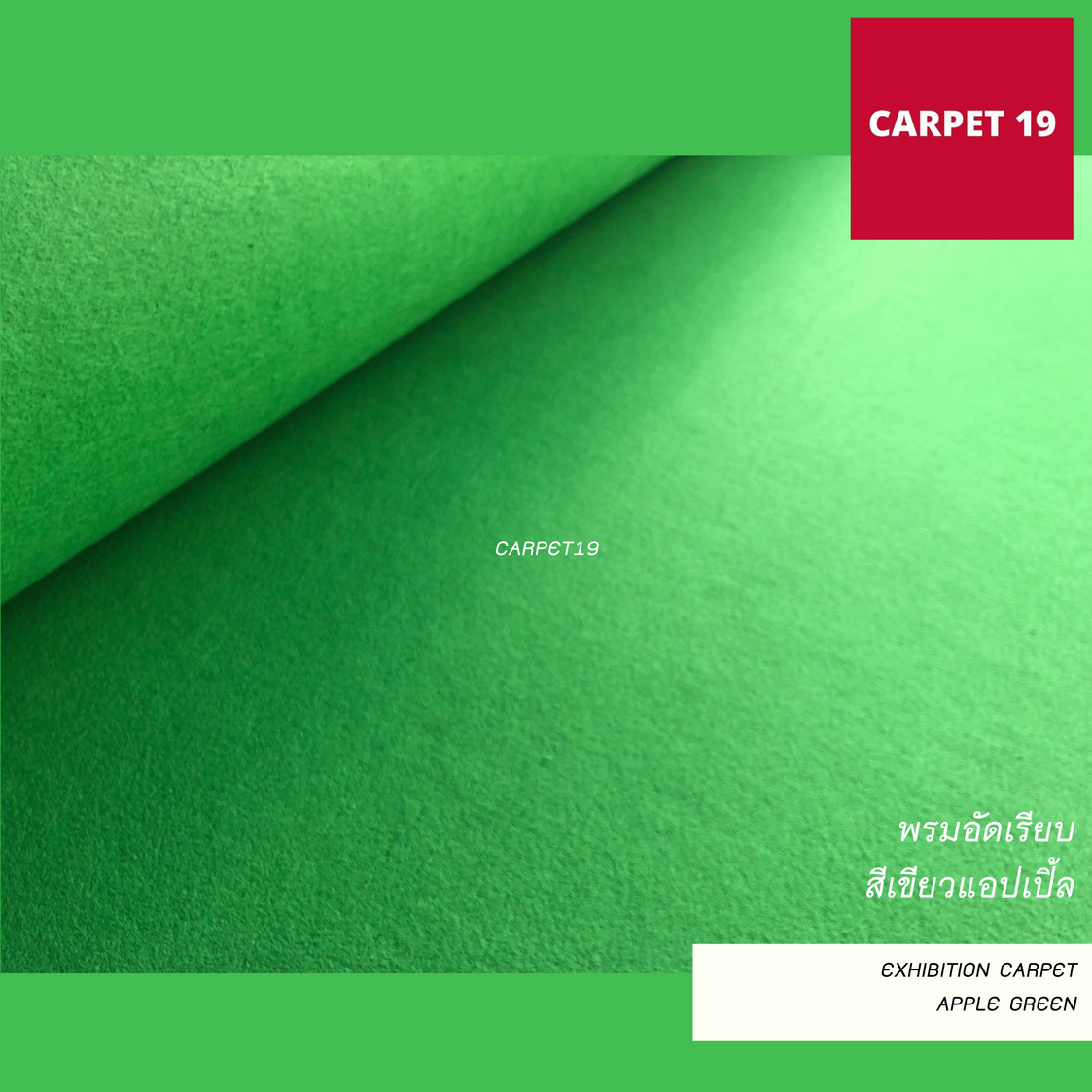 ราคาต่อเมตร>>CARPET19 พรมอัดเรียบ มีหลายสี รุ่น L กว้าง 1 ม.หนา 2.5-3.0 มม.