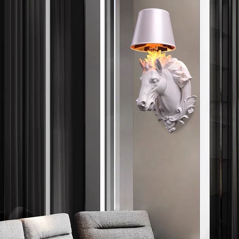 CT083A044 SOTMIA โคมไฟติดผนังหัวม้า #โคมไฟหัวม้า horse wall lamp โคมไฟหัวเตียง เสริมฮวงจุ้ย