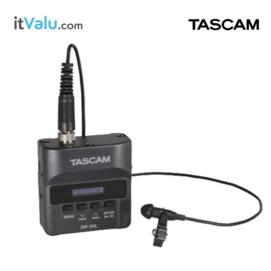 เครื่องบันทึกเสียงแบบพกพา TASCAM รุ่น DR-10L ขนาด 52 × 55.6 × 24.4 mm